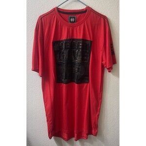 CR-24 Red & Black Designer Men’s Fashion T Shirt “NEVER GIVE UP” Size 3XL EUC